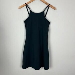 Girlfriend Collective Dress Unitard Skort Medium Black Pockets Athleisure Naomi